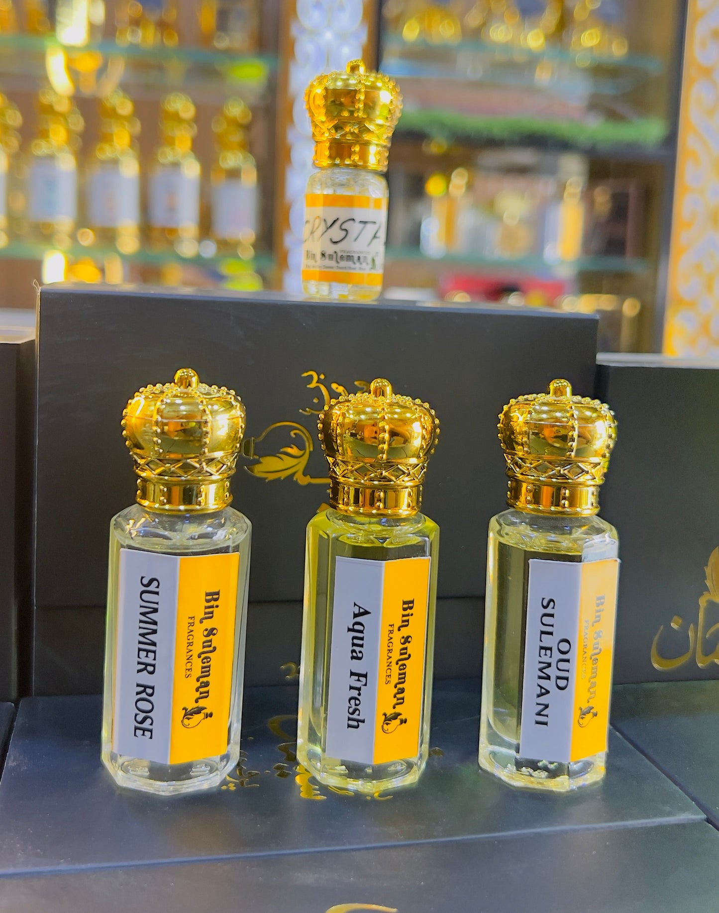 Supreme Deal - Three 12ml Long Lasting Premium Attar & 1 Crystal Oud FREE