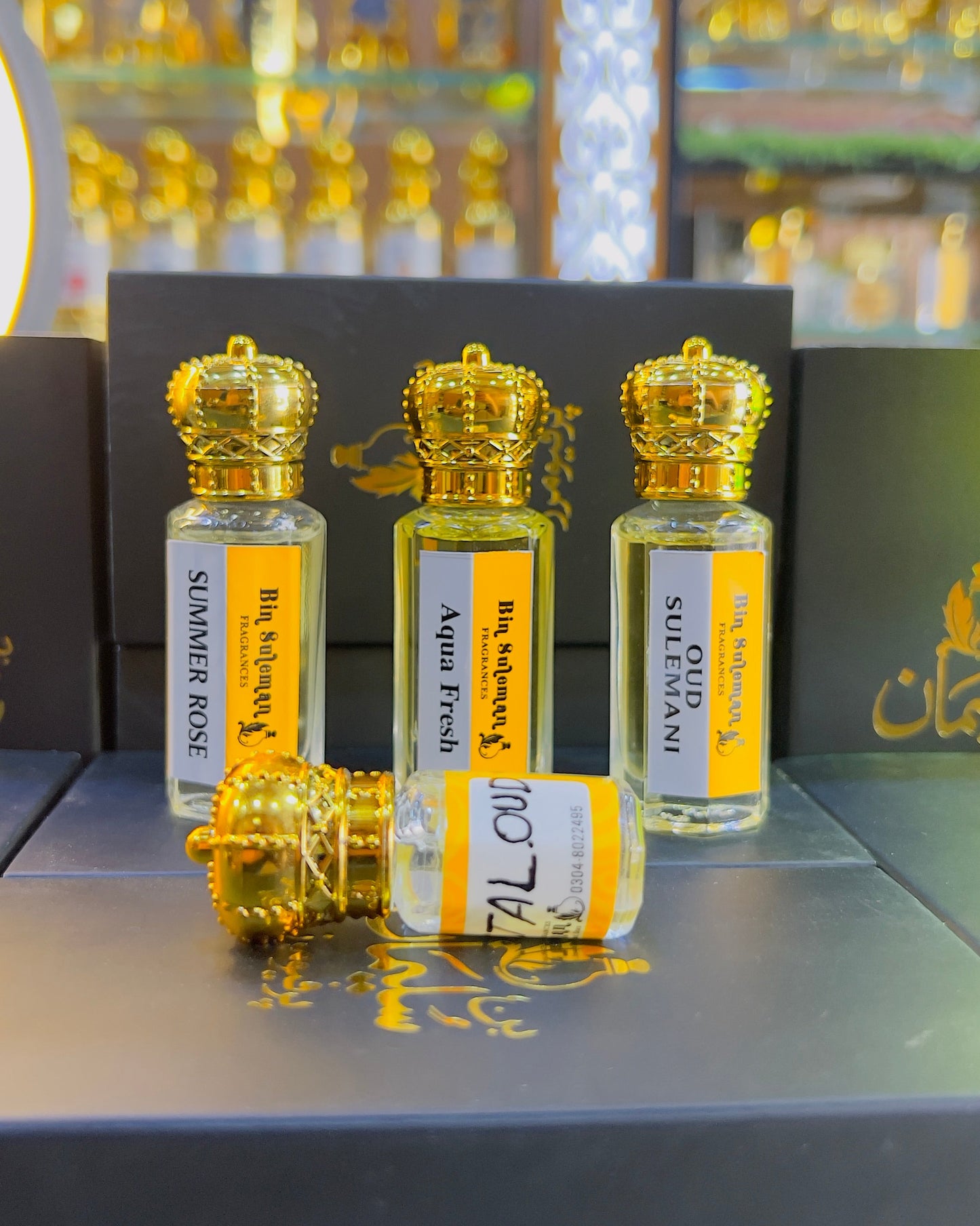 Supreme Deal - Three 12ml Long Lasting Premium Attar & 1 Crystal Oud FREE